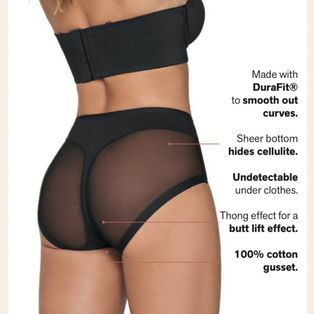 NWT Leonisa Truly Invisible Comfy Panty Shaper in Black